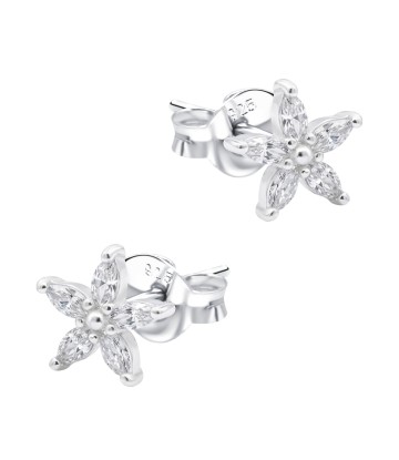 Beautiful Flower Silver Stud Earring STS-7089